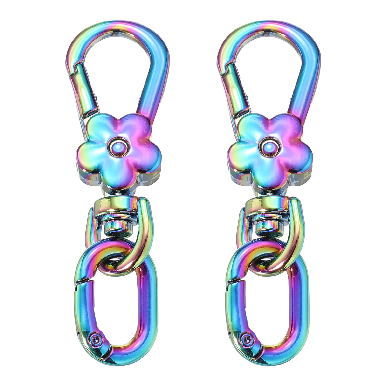 Uxcell 2 Pcs Metal Keychain Clip Swivel Lobster Claw Clasp Quick ...