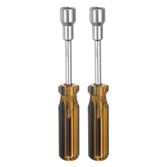 Uxcell 2 Pcs Metric Nut Screwdriver 11mm Non-Magnetic for Automotive Maintenance, Home Improvement