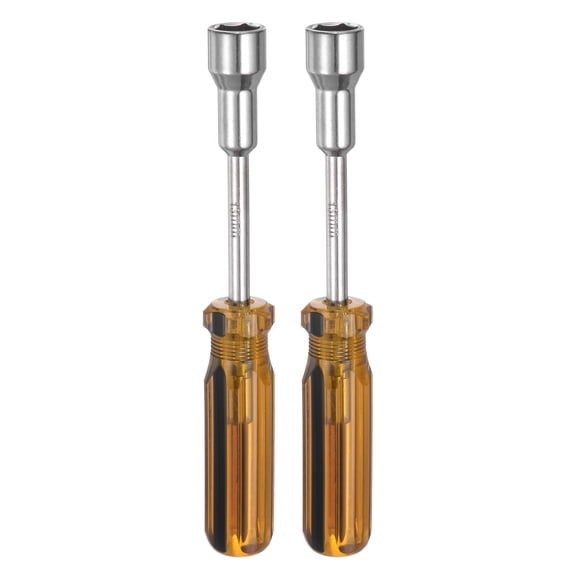 Uxcell 2 Pcs Metric Nut Screwdriver 13mm Non-Magnetic for Automotive Maintenance, Home Improvement