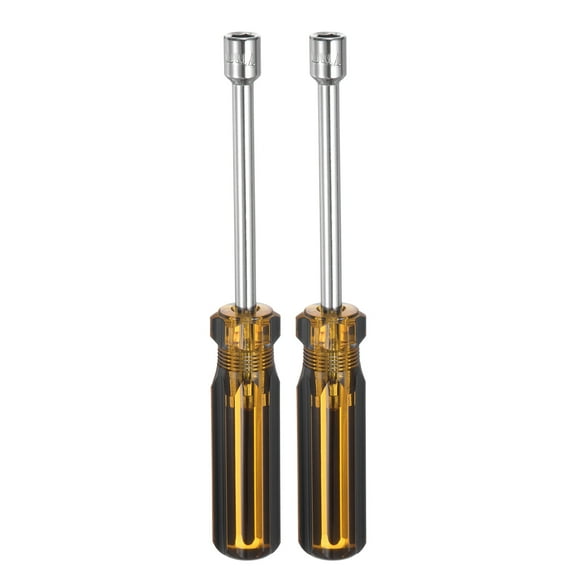 Uxcell 2 Pcs Metric Nut Screwdriver 7mm Non-Magnetic for Automotive Maintenance, Home Improvement