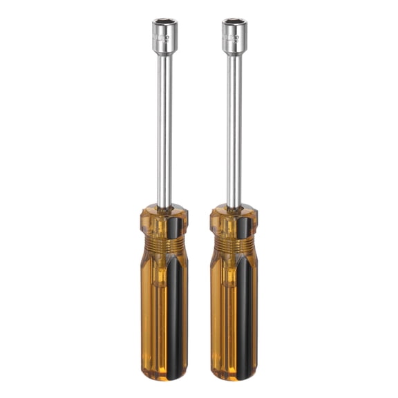 Uxcell 2 Pcs Metric Nut Screwdriver 8mm Non-Magnetic for Automotive Maintenance, Home Improvement