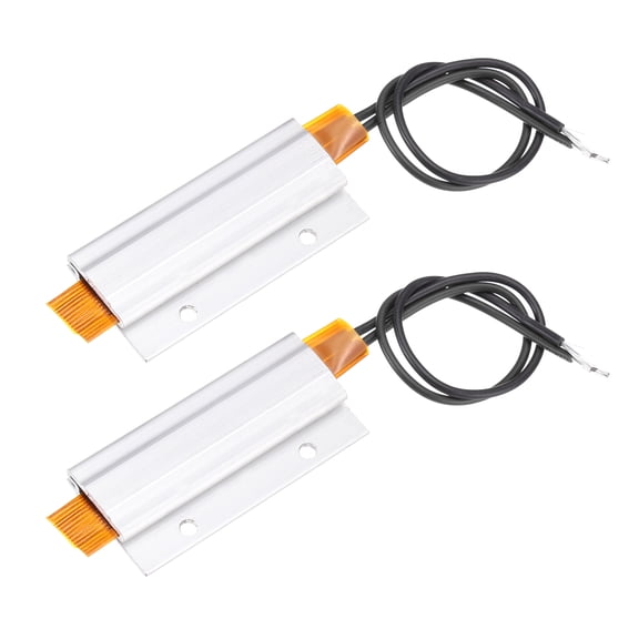 Uxcell 2 Pcs PTC Heating Element, AC DC 110V PTC Heating Plate Aluminum Shell Ceramics Polyimide Film Plate Heater 2W-90W 60C Insulated Constant Temperature Ceramic Thermostatic