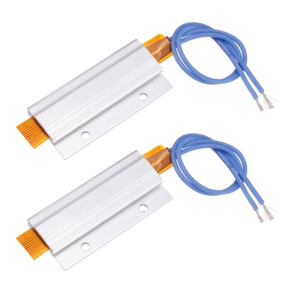 Uxcell 2 Pcs PTC Heating Element, AC DC 110V PTC Heating Plate Aluminum Shell Ceramics Polyimide Film Plate Heater 6W-60W 100C Insulated Constant Temperature Ceramic Thermostatic