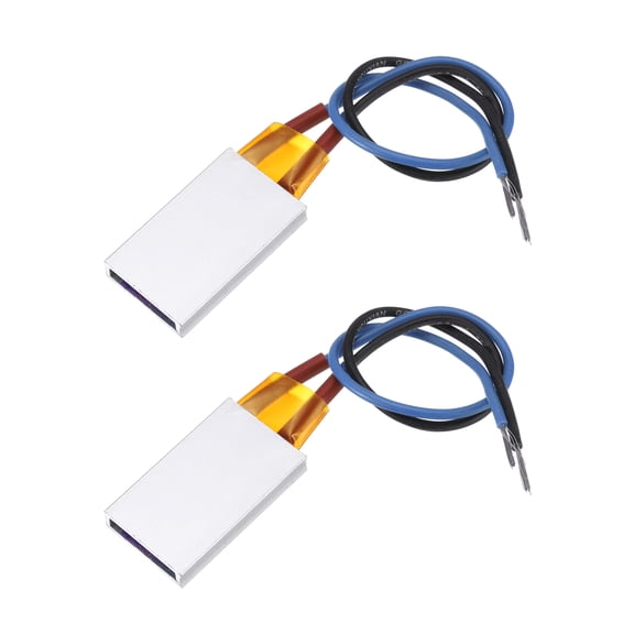Uxcell 2 Pcs PTC Heating Element, AC DC 110V PTC Heating Plate Aluminum Shell Ceramics Polyimide Film Plate Heater 7W-70W 120C Insulated Constant Temperature Ceramic Thermostatic
