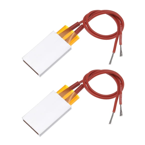 Uxcell 2 Pcs PTC Heating Element, AC DC 220V PTC Heating Plate Aluminum Shell Ceramics Polyimide Film Plate Heater 11W-200W 270C Insulated Constant Temperature Ceramic Thermostatic