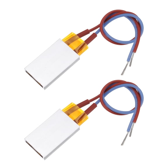 Uxcell 2 Pcs PTC Heating Element, AC DC 220V PTC Heating Plate Aluminum Shell Ceramics Polyimide Film Plate Heater 9W-170W 200C Insulated Constant Temperature Ceramic Thermostatic