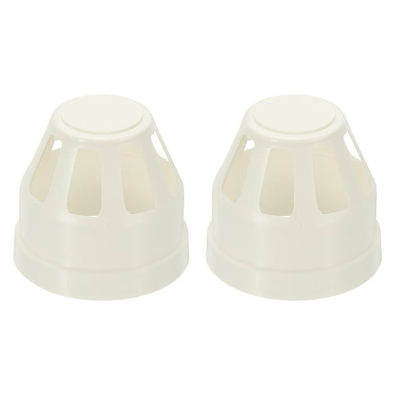 Uxcell 2Pcs Drain Pipe Vent Cap, 2 Inch Vent Pipe End Cap Cover Roof Air Vent Round Chimney Cap Air Vent Covers for DWV Pipe Fitting Ventilation Exhaust System, White