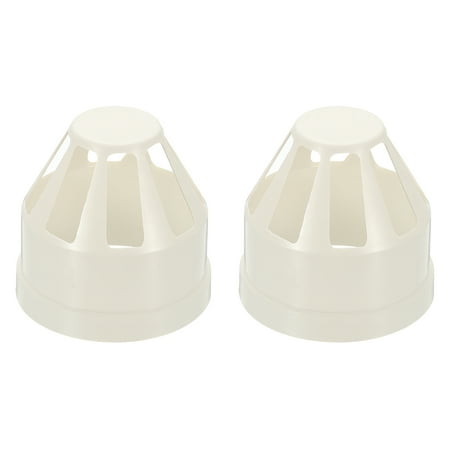 Uxcell 2Pcs Drain Pipe Vent Cap, 3 Inch Vent Pipe End Cap Cover Roof Air Vent Round Chimney Cap Air Vent Covers for DWV Pipe Fitting Ventilation Exhaust System, White