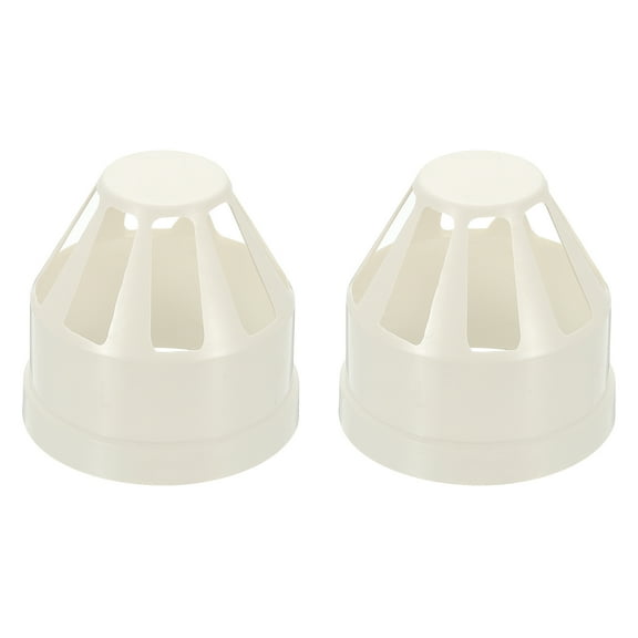Uxcell 2Pcs Drain Pipe Vent Cap, 3 Inch Vent Pipe End Cap Cover Roof Air Vent Round Chimney Cap Air Vent Covers for DWV Pipe Fitting Ventilation Exhaust System, White