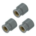 thumbnail image 1 of Uxcell 3 Pcs Pipe Fittings, 32mm 1/2 PT Brass Threaded Pipe Coupling, Grey, 1 of 6