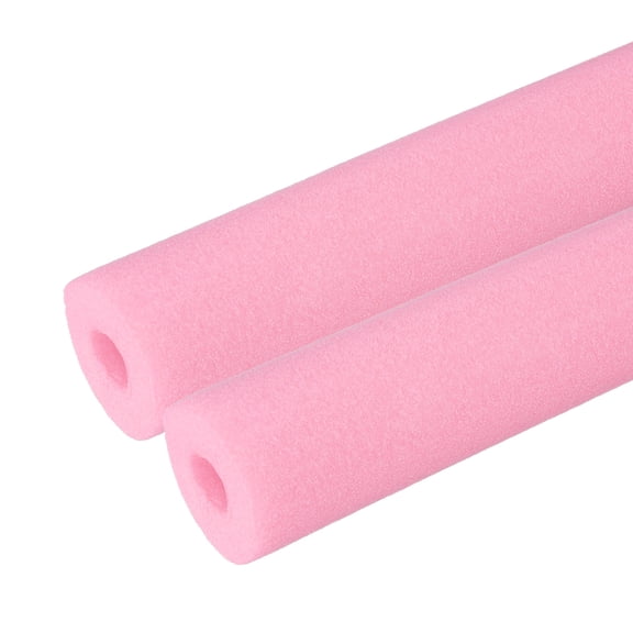 Uxcell Pipe Insulation Foam Tube, Pool Noodles Foam Tubing Cover for Swimming Pool Handle Heat Preservation Protective Sleeve Pink 1" (25mm) ID x 3.3FT x 2-9/16" OD