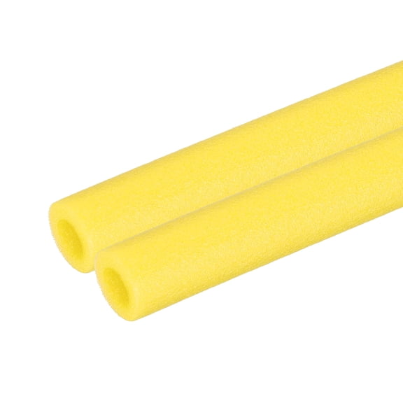 Uxcell Pipe Insulation Foam Tube, Pool Noodles Foam Tubing Cover for Swimming Pool Handle Heat Preservation Protective Sleeve Yellow 3/8" (10mm) ID x 3.3FT x 13/16" OD