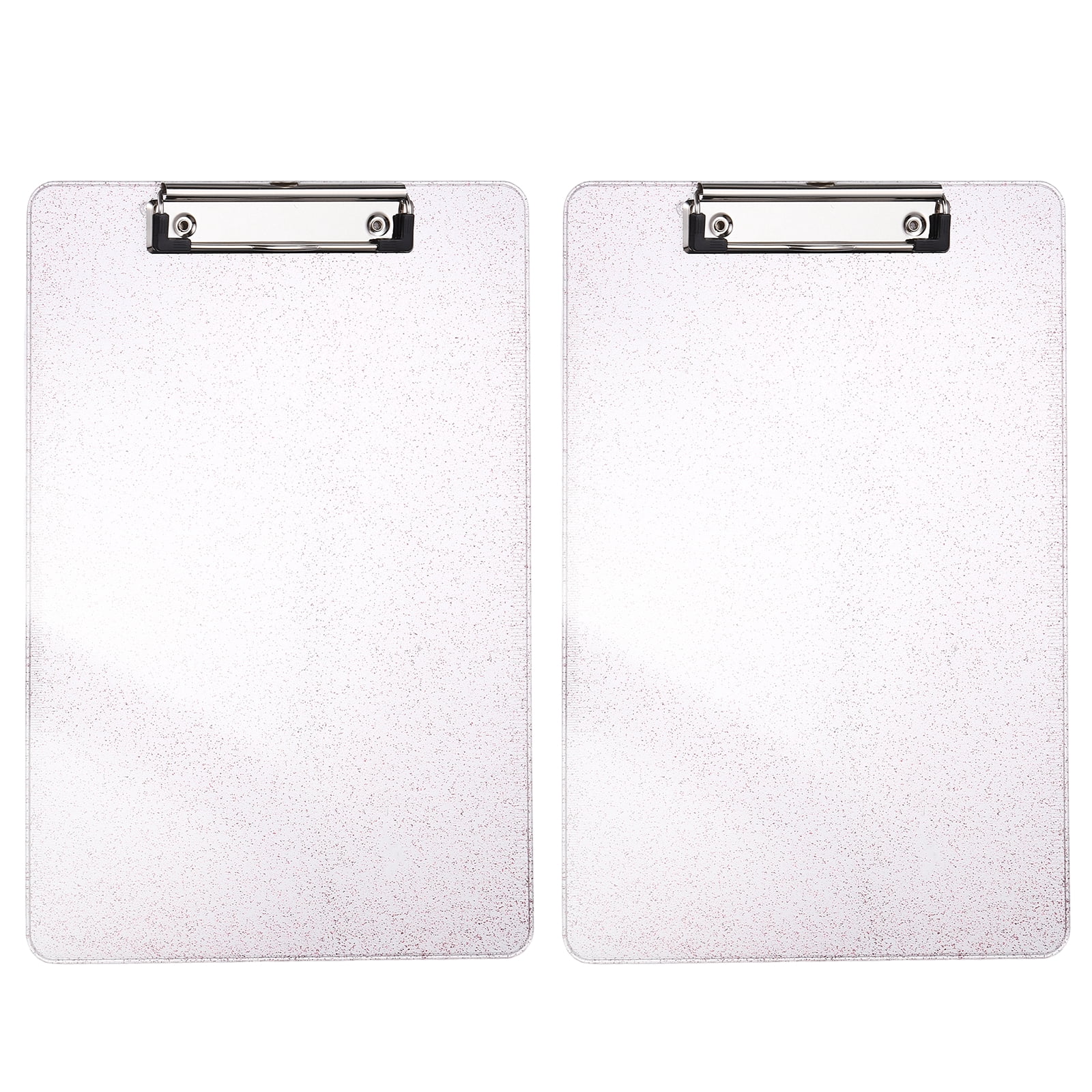 Uxcell 2 Pcs Plastic Clip Boards, A4 Size Red Stylish Clip Boards Glitter Design Cute Clipboards Office Supplies for Restaurant Shop Store Note Memo Card Sign Holder