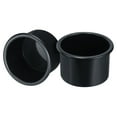 thumbnail image 1 of Uxcell 2Pcs Plastic Drop-in Cup, 2.52" x 4" Drink Can Holder Poker Table Cup Holder Insert, Black, 1 of 6