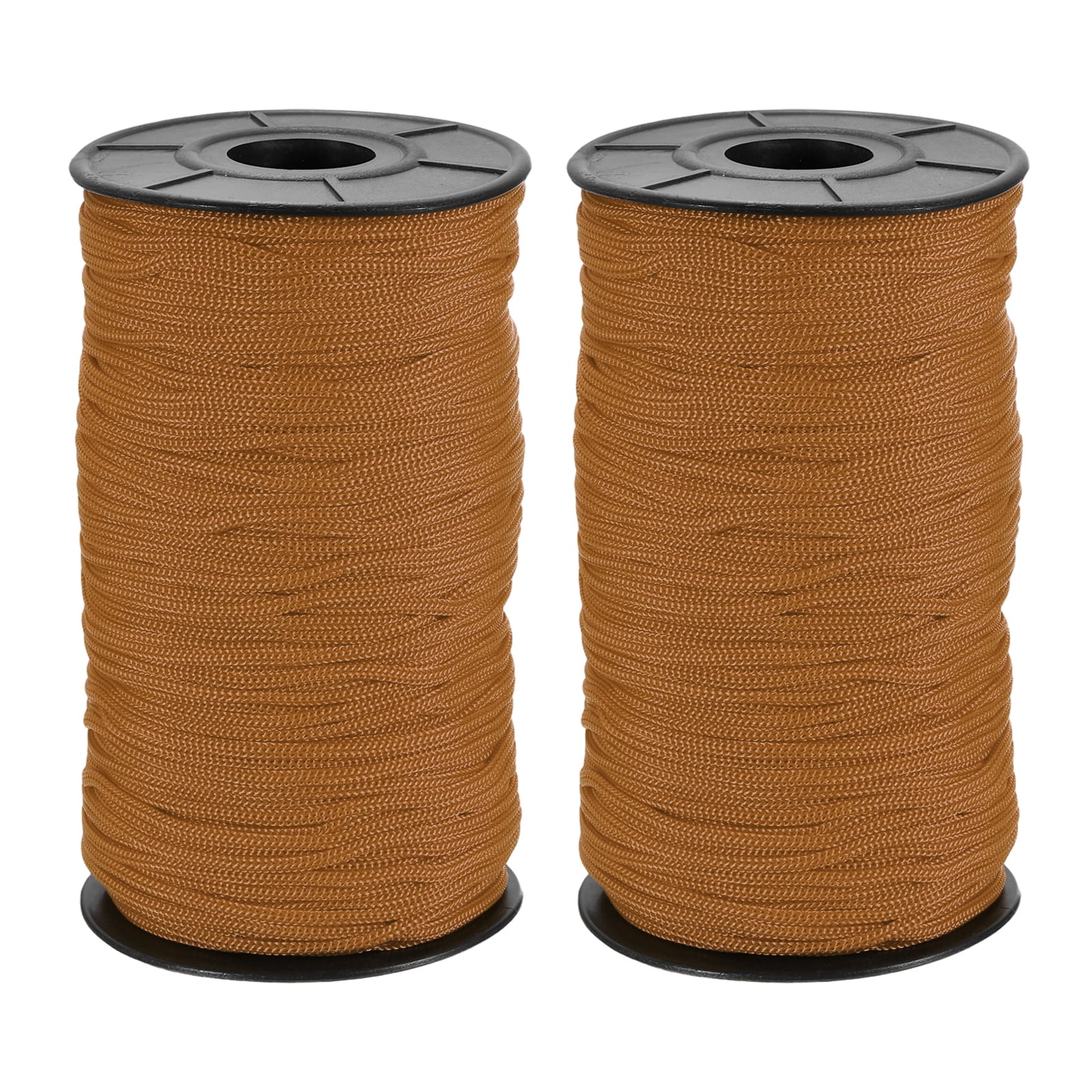Uxcell 2 Pcs Polyester Macrame Cord, 3mm x 131 Yards Polypropylene Crochet Braided Rope Macrame Yarn for Wall Hangings Bag Craft Knitting, Light Grown