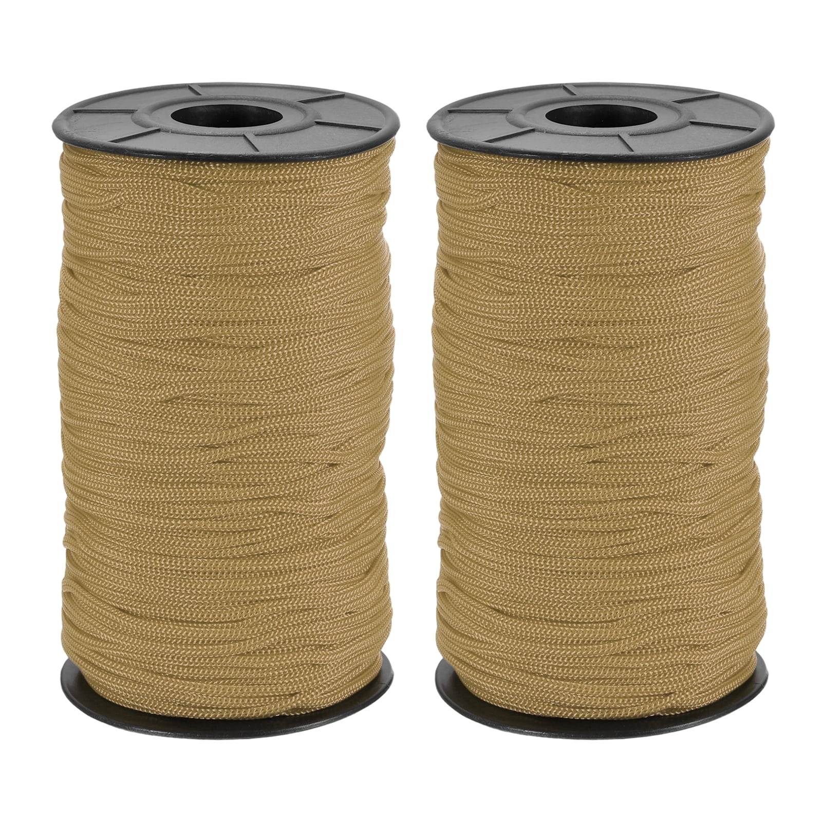 Uxcell 2 Pcs Polyester Macrame Cord, 3mm x 131 Yards Polypropylene Crochet Braided Rope Macrame Yarn for Wall Hangings Bag Craft Knitting, Brown
