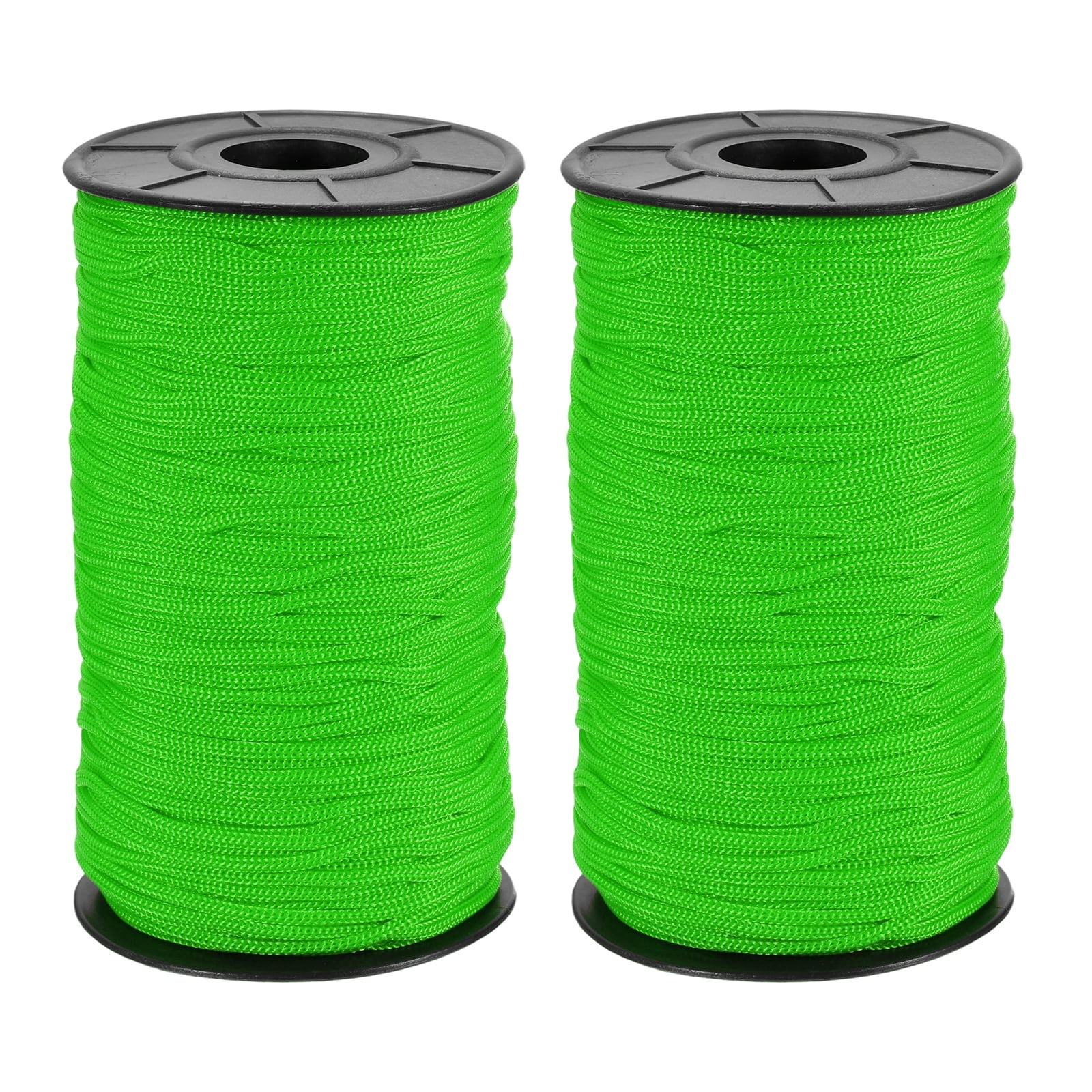Uxcell 2 Pcs Polyester Macrame Cord, 3mm x 131 Yards Polypropylene Crochet Braided Rope Macrame Yarn for Wall Hangings Bag Craft Knitting, Green