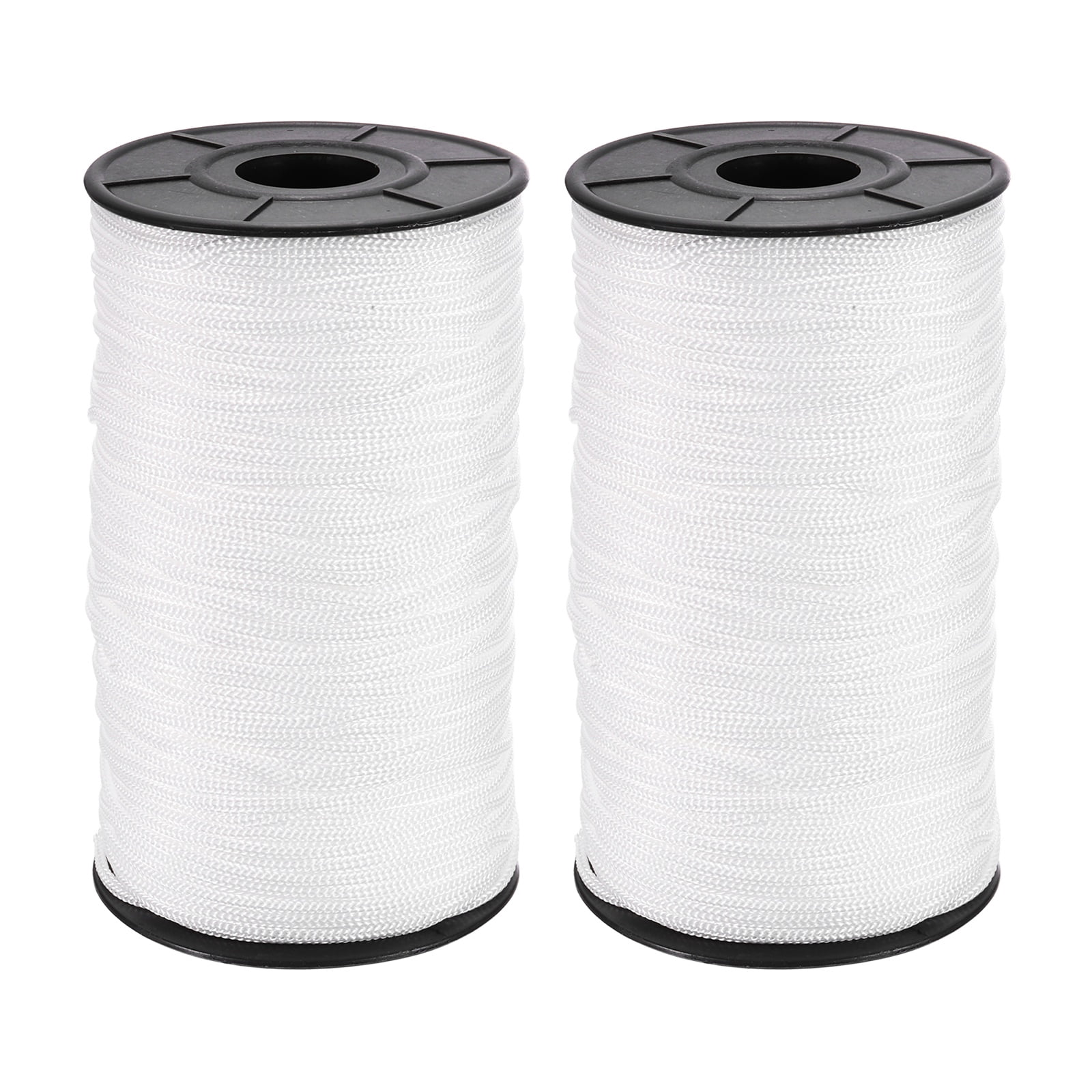 Uxcell 2 Pcs Polyester Macrame Cord, 3mm x 131 Yards Polypropylene Crochet Braided Rope Macrame Yarn for Wall Hangings Bag Craft Knitting, White