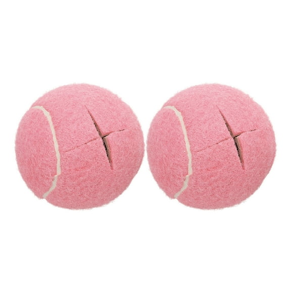 Uxcell 2 Pcs Precut Walkers Tennis Balls, Universal Precut Glide Ball Walkers Accessories Glides for Furniture Legs and Floor Protection, Pink
