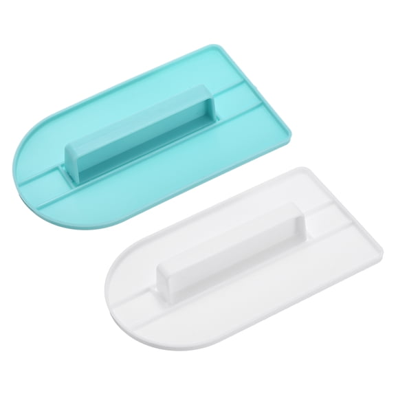 Uxcell 2 Pcs Professional Cake Decorating Tools Scraper, Fondant Smoother Fondant Icing Smoother Paddle for Sculpting Smoothing Icing Sugar Craft Cake Decoration, One-piece White
