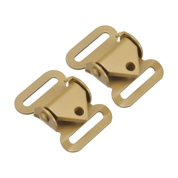 Uxcell 2 Pcs Quick Release Cam Buckle, 1.1 Inch Zinc Alloy Quick Adjust Spring Loaded Non-Slip Cam Lock Buckle for Webbing Backpack Bag Straps, Khaki