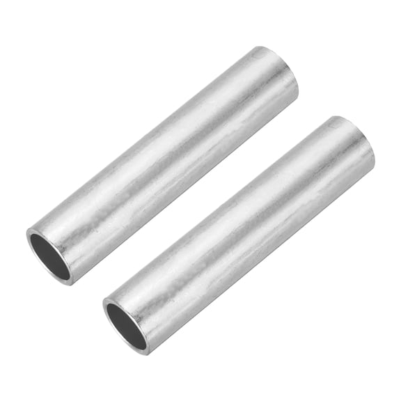 Uxcell 2 Pcs Red Copper Non Insulated Butt Connectors, GT-120 4/0 AWG Butt Connectors Crimp Wire Crimps Terminals Fittings for Wire Connection Hardware Supplies, Silver Tone