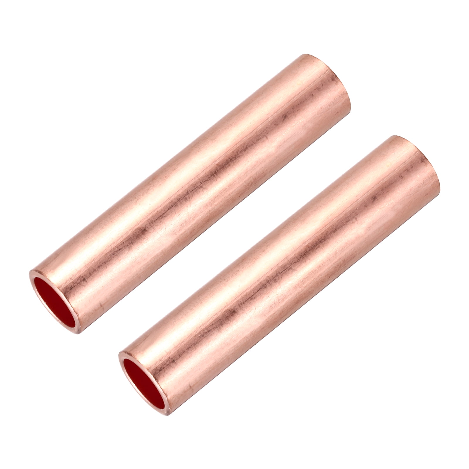 Uxcell 2 Pcs Red Copper Non Insulated Butt Connectors, GT-95 3/0 AWG Butt Connectors Crimp Wire Crimps Terminals Fittings for Wire Connection Hardware Supplies