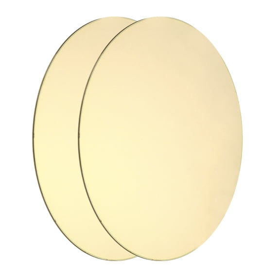 Uxcell 2 Pcs Round Brass Plate, 200mm(7.87")Dia Pure Copper Sheets,1.5mm H62 Brass Copper Metal Sheet for Crafts, DIY, Electrical Repairs, Industrial Use, Metal Stamping