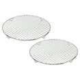 thumbnail image 1 of Uxcell 2 Pcs Round Cooking Rack 13 Inch Dia Stainless Steel Wire Cooling Steamer Rack for Baking Canning Cooking Roasting Cooling Grilling Drying, Silver, 1 of 5