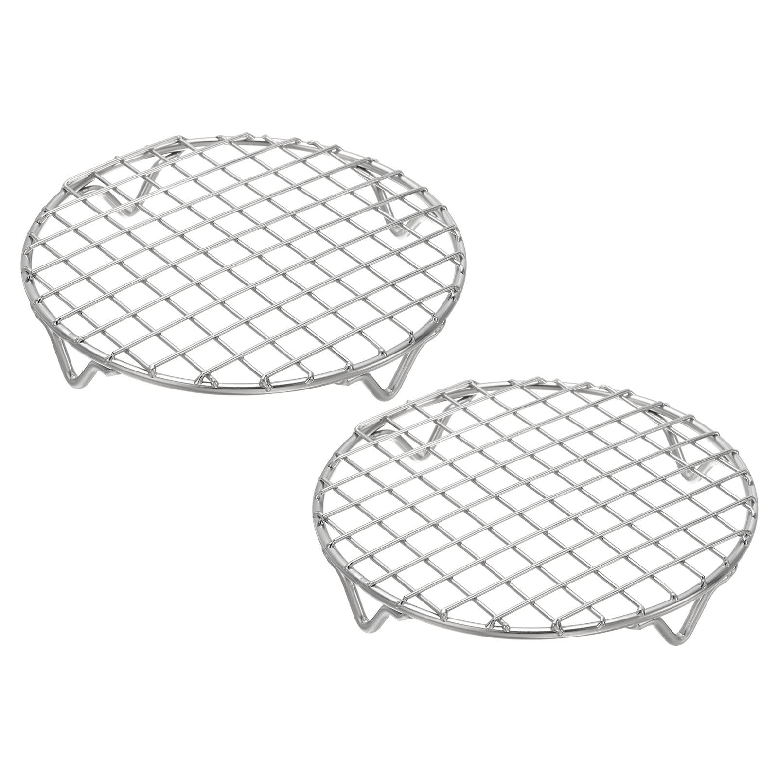 Uxcell 2 Pcs Round Cooking Rack 5.9 Inch Dia Stainless Steel Wire ...