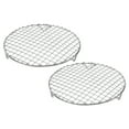 thumbnail image 1 of Uxcell 2 Pcs Round Cooking Rack with Legs, Dia 8.9 Inch 304 Stainless Steel Barbecue Grill for Cooking Baking Barbecue Air Fryer Racks, Silver, 1 of 5