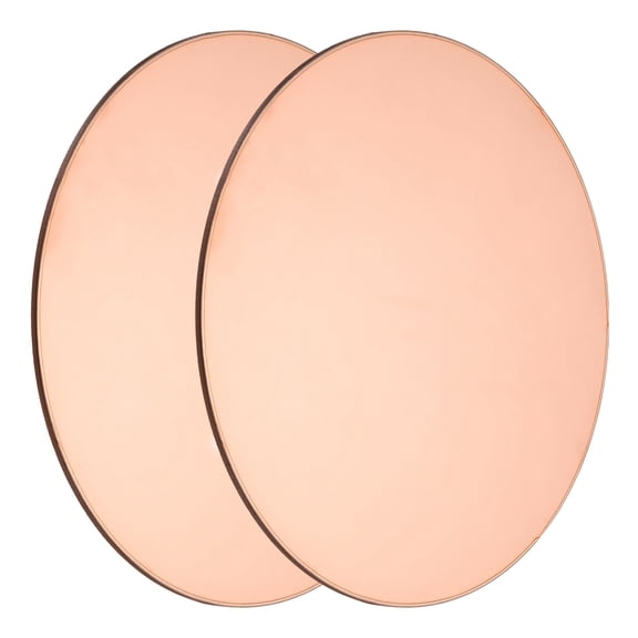 Uxcell 2 Pcs Round Copper Plate, 150mm (5.91") Dia Pure Copper Sheets, 2mm T2 Pure Copper Plates for Crafts, DIY, Electrical Repairs, Industrial Use