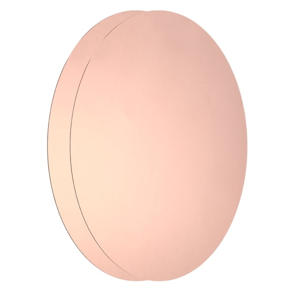 Uxcell 2 Pcs Round Copper Plate, 200mm (7.87") Dia Pure Copper Sheets, 0.8mm T2 Pure Copper Plates for Crafts, DIY, Electrical Repairs, Industrial Use