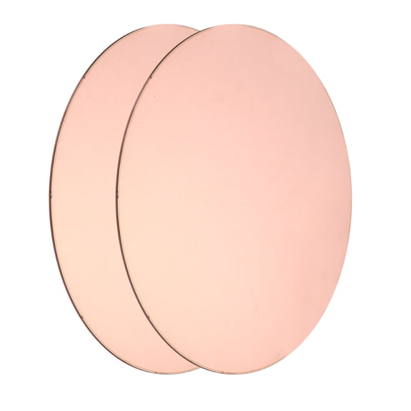 Uxcell 2 Pcs Round Copper Plate, 200mm (7.87") Dia Pure Copper Sheets, 2mm T2 Pure Copper Plates for Crafts, DIY, Electrical Repairs, Industrial Use