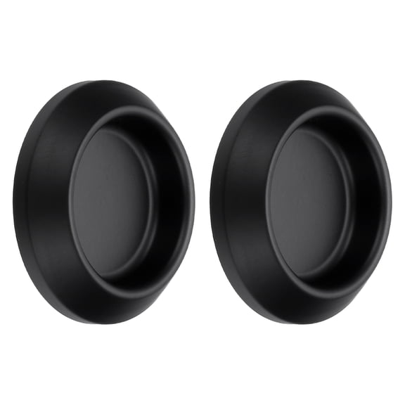 Uxcell 2 Pcs Round Glass Sliding Door Handles, 304 Stainless Steel Back-to-Back Bathroom Handle Pull Knob with Adhesive Stickers for Shower Balcony Office Sliding Door Cabinet, Black