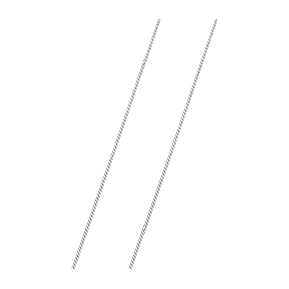 Uxcell 2 Pcs Round Steel Rod 2mm Diameter HSS Lathe Bar Stock Tool 200mm Long for Shaft Gear Drill Lathes Boring Machine Turning Miniature Axle Cylindrical Pin DIY Craft Tool