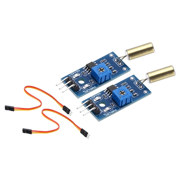 Uxcell 2 Pcs SW-520D Angle Sensor Module, 3.3-5V Golden Ball Switch Tilt Sensor with Jump Wire for Toys DIY Electronics Projects Appliances Security Systems