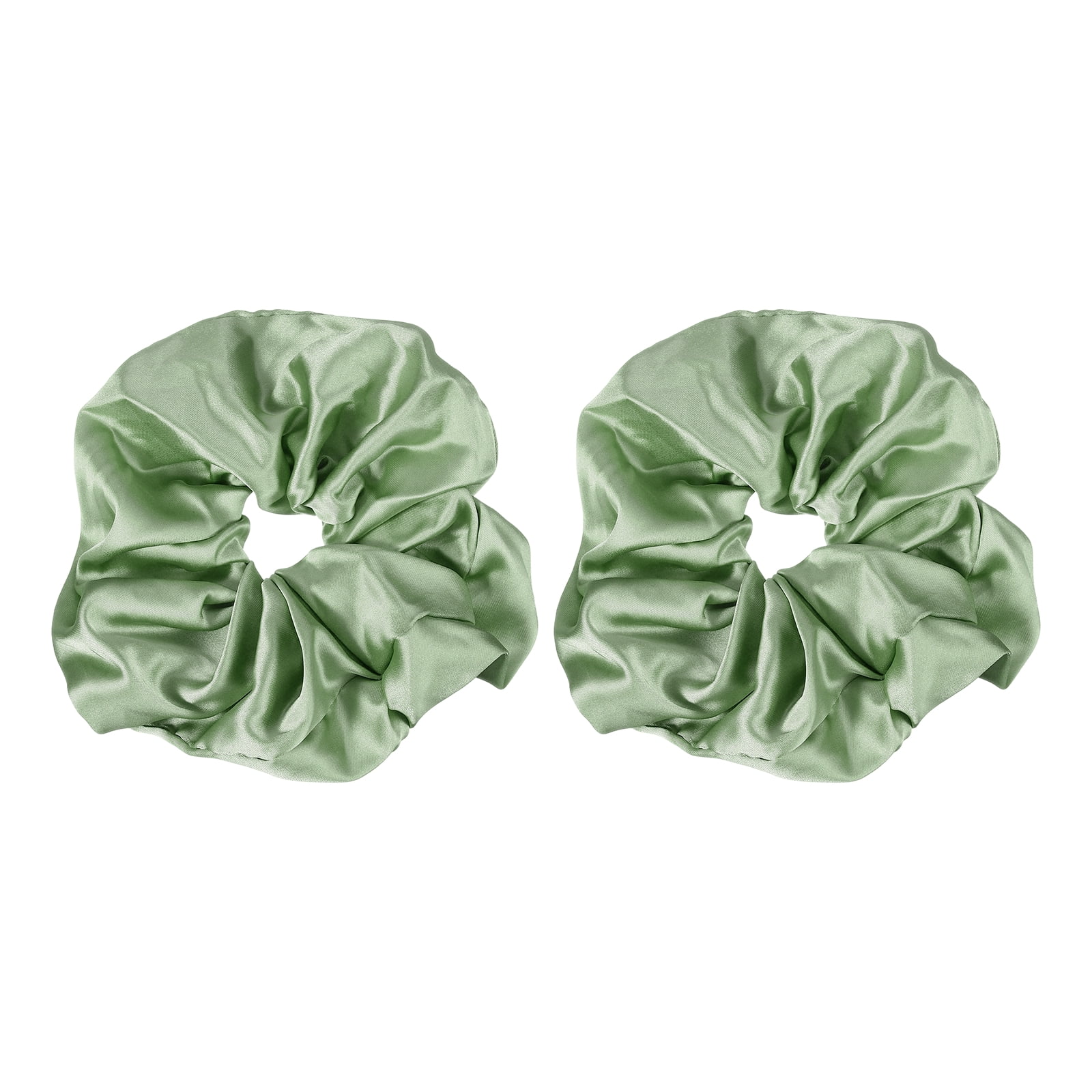 2pcs green patterned headband with olive green scrunchie Hair Tie Amazon.com : Set of 2 Solid Scrunchies (Olive Green  main image 2
