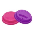 thumbnail image 1 of Uxcell 2 Pcs Silicone Cup Lids for Glass Cup, 3" ID 3.7" OD Silicone Coffee Cup Mug Lid Reusable Fit for 9cm/3.5" Dia Water Coffee Tumbler Cups, Purple/Rose, 1 of 7