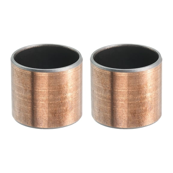 Uxcell 2 Pcs Sleeve Bearing 1" Bore x 1-1/8" OD x 1" Length Plain Bearings Wrapped Oilless Bushings Self-Lubricating Bushings for Sliding Parts of Machinery