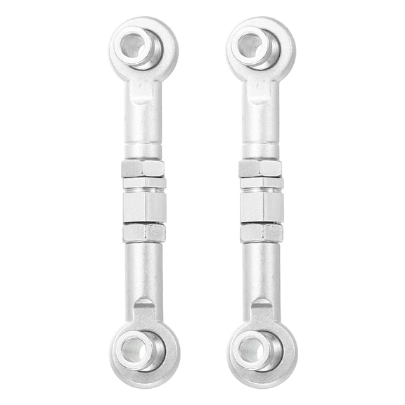 Uxcell 2 Pcs Steering Servo Turnbuckle Rod RC Aluminum Alloy Linkages for HSP 1/10 94123 On-Road RC Car (Silver Tone, 38mm)