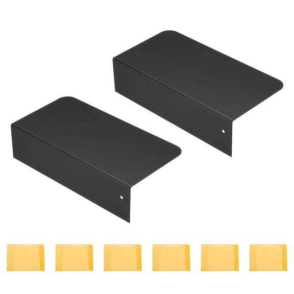 Uxcell 2 Pcs Stove Gap Covers, 8 x 4 Inch Metal Kitchen Refrigerator Gap Partition - No Drill Adjustable Gap Extension Board Gap Cover Between Countertop and Walls, Black