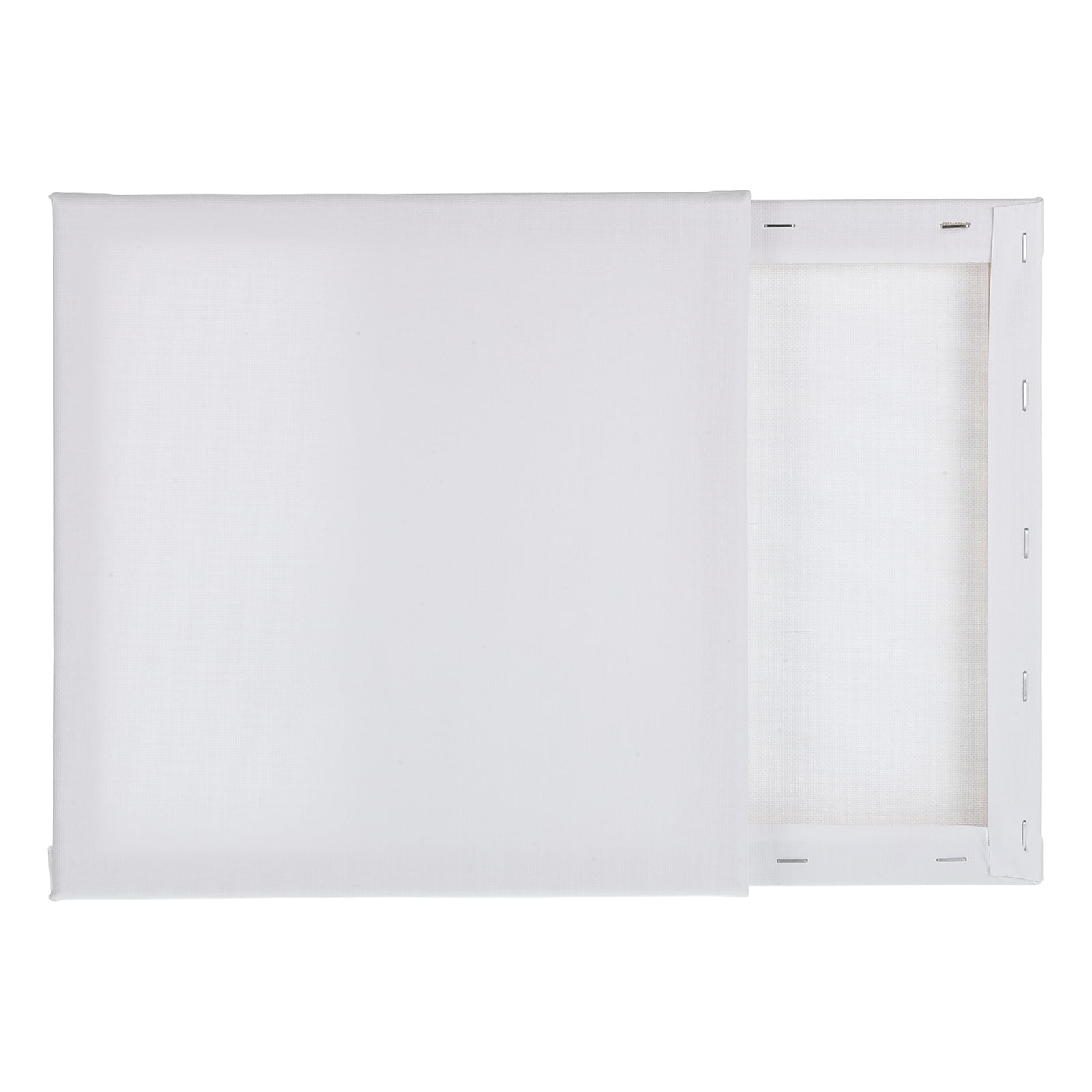 Uxcell 2 Pcs Stretched Canvas, 10x10" Artist Boards 4/5" Profile Cotton Panels,White
