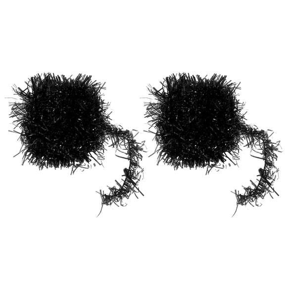Uxcell 2 Pcs Tinsel Chenille Line, Crystal Flash Fishing Line 2m/6.5ft Fishing Thread Fly Fish Material Fly Tying Supplies Fish Tools for DIY Lure Fish Binding Flies, Black