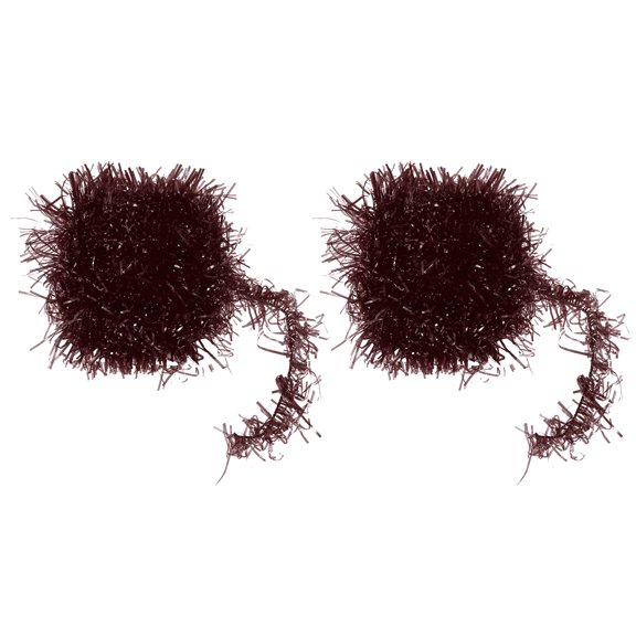 Uxcell 2 Pcs Tinsel Chenille Line, Crystal Flash Fishing Line 2m/6.5ft Fishing Thread Fly Fish Material Fly Tying Supplies Fish Tools for DIY Lure Fish Binding Flies, Brown