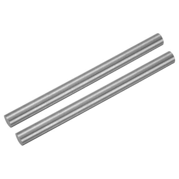 Uxcell 2 Pcs Titanium Round Rod, 0.28" Dia(7mm) 8" Length GR5 Metal Solid TC4 Titanium Round Bar Rod Stock for Model Plane Cars Ship DIY Craft