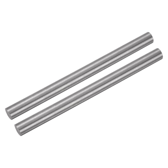 Uxcell 2 Pcs Titanium Round Rod, 0.39" Dia(10mm) 8" Length GR5 Metal Solid TC4 Titanium Round Bar Rod Stock for Model Plane Cars Ship DIY Craft