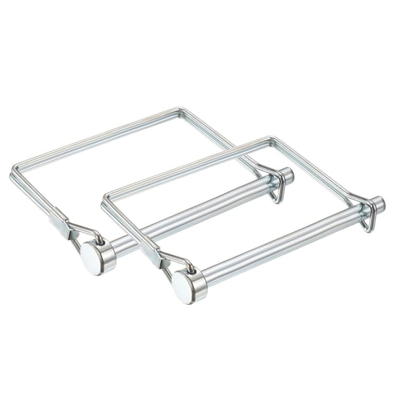 Uxcell 2 Pcs Trailer Coupler Pin, 1/4" x 3.2" Square Safety Wire Spring Lock Hitch Pin