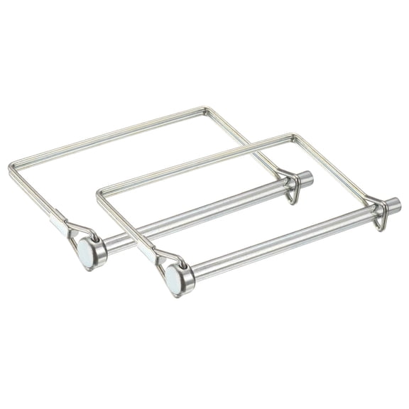 Uxcell 2 Pcs Trailer Coupler Pin, 1/4" x 3.9" Square Safety Wire Spring Lock Hitch Pin