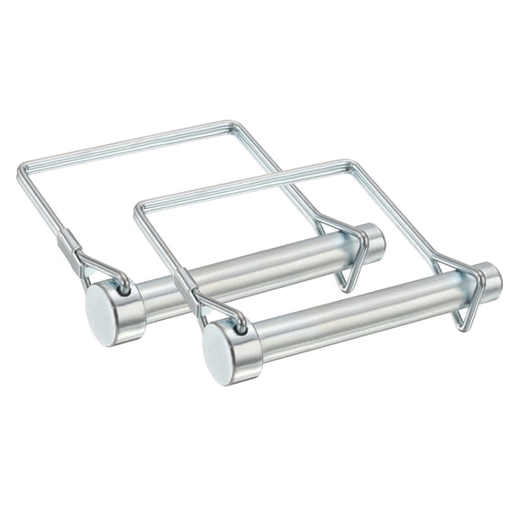 Uxcell 2 Pcs Trailer Coupler Pin, 3/8" x 2.8" Square Safety Wire Spring Lock Hitch Pins